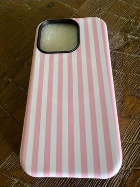 Case Mobile Pink and White Stripe Protective Phone Case  New Tm-16P-ip CIXI